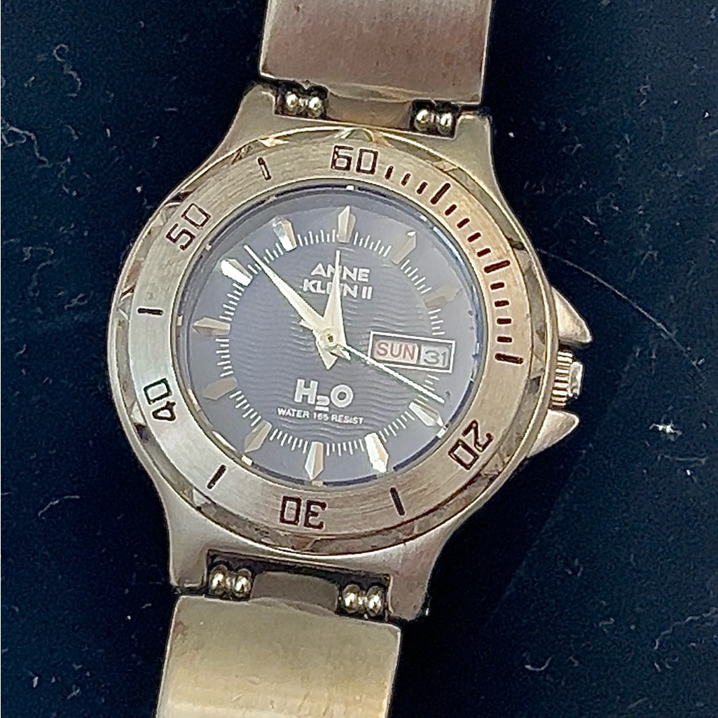 Anne Klein Stainless Steel Watch With Blue Dial